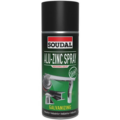 SOUDAL - Alu-zinc spray - alu argent brillant - 400ml