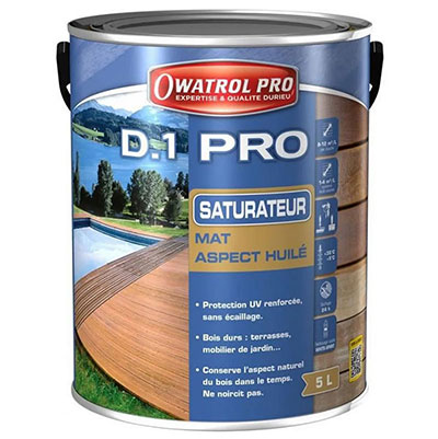 OWATROL® - Saturateur mat D.1 PRO pour bois exotique - incolore - 5L