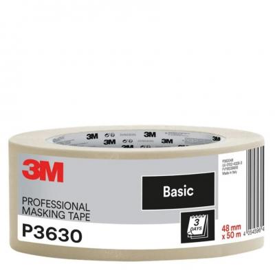 3M - Adhésif de masquage P3630 Basic - beige - l. 48mm x L. 50m