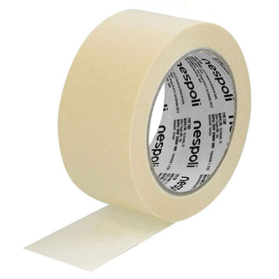 NESPOLI - Adhésif de masquage caoutchouc - beige - l. 50mm x L. 50m