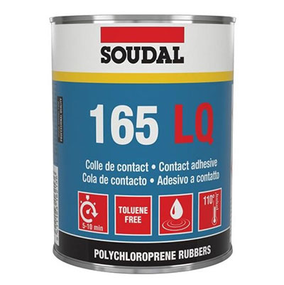 SOUDAL - Colle de contact néoprène 165 LQ - jaune - 1L