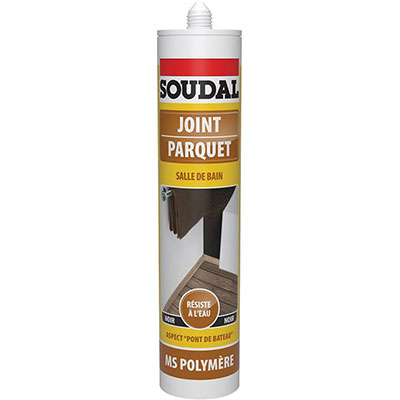 SOUDAL - Mastic sanitaire joint parquet MS polymère - noir - 290ml