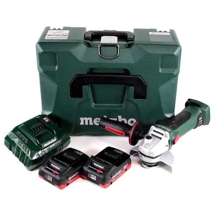METABO - Meuleuse d'angle sans fil W 18 LTX 125 QUICK ø125mm + 2 batteries Li-Power 18V 5.2Ah + 1 chargeur - en coffret