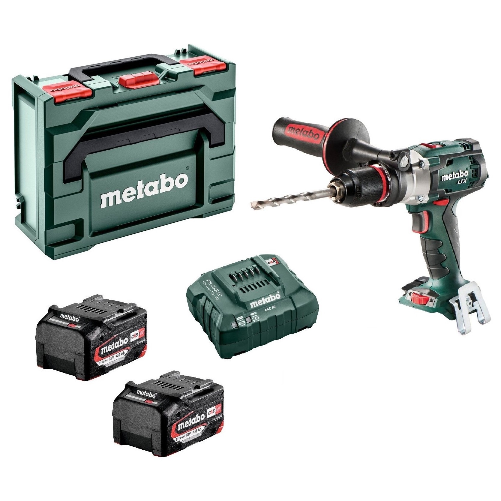 METABO - Perceuse à percussion sans fil SB 18 LTX IMPULS + 2 batteries Li-Power 18V 4Ah + 1 chargeur + accessoires - en coffret