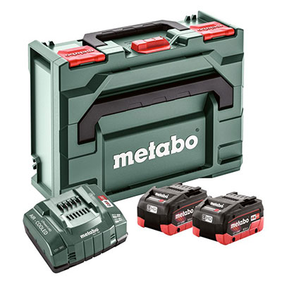 METABO - Set de 2 batteries LiHD 18V 8Ah + chargeur - en coffret