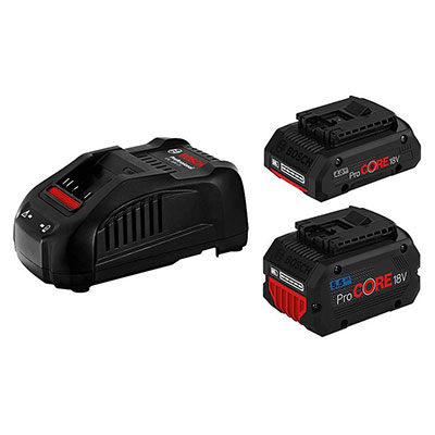 BOSCH - Set de 2 batteries ProCORE Li-ion 18V 4Ah et 5.5Ah + chargeur