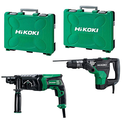 HIKOKI - Pack 2 machines : 1 perfo-burineur SDS-Max DH40MCWSZ + 1 perfo-burineur SDS-Plus DH26PC2WSZ - en coffret