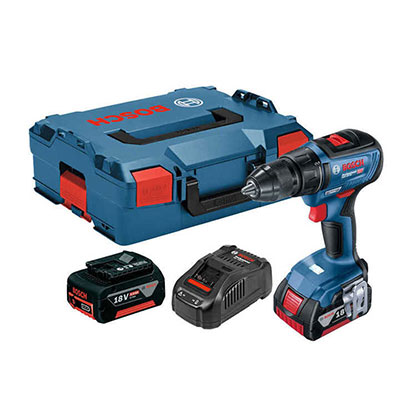 BOSCH  Perceuse-visseuse à percussion sans fil GSR 18V-50 + 2 batteries 5 Ah + 1 chargeur - en coffret