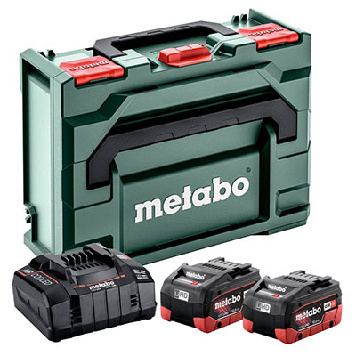 METABO - Set de 2 batteries Li-HD 18V 10Ah + chargeur - en coffret