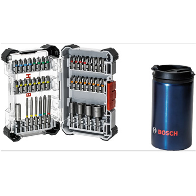 BOSCH - Coffret de 43 embouts de vissage + 1 mug isotherme