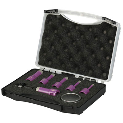 SIDAMO - Coffret de 6 trépans diamant à sec M14 ø6 à 22mm