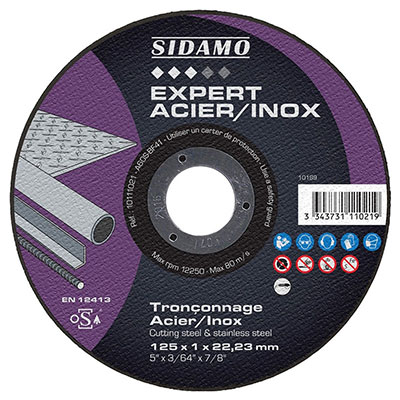 SIDAMO - Disque à tronçonner Pro Acier/Inox ø125mm