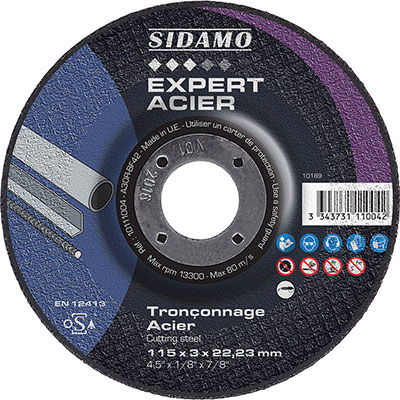 SIDAMO - Disque à tronçonner Expert Acier ø115mm