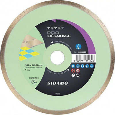 SIDAMO - Disque à tronçonner Pro Céram-E ø125mm