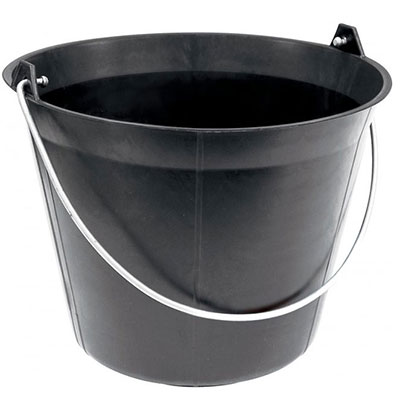Seau plastique - noir - 11 L