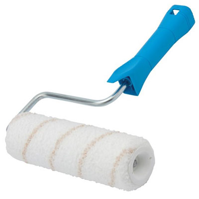 NESPOLI - Rouleau  spécial bois et produits fluides  microfibres polyester ø4 x L. 18cm + manche plastique