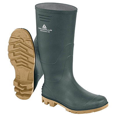 DELTA PLUS - Bottes de travail GROUNDHC OB SRA PVC - vert et beige - taille 41