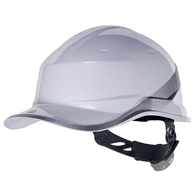 DELTA PLUS - Casque de chantier DIAMOND V avec visière - blanc