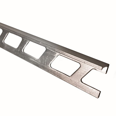 DINAC - Arrêt de cornière alu 22x2mm - hauteur 12,5mm - chromé - Long. 2.50m