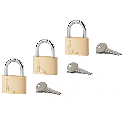 THIRARD - Pack de 3 cadenas Type 1 acier 45mm + 6 clés