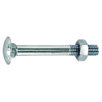 HSI - Boulons TRCC + écrou zingué - tête demi-ronde M12 x L. 180mm - Vendu à l'unité