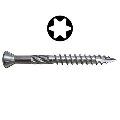 ING - Vis terrasse inox A2 - Torx® - tête fraisée bombée ø5 x 60mm - vendu par 200