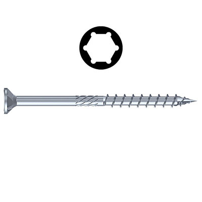 REISSER - Vis bois DNS® PLUS zingué bleu - Torx® - tête fraisée FP ø5 x L. 70mm - vendu par 100