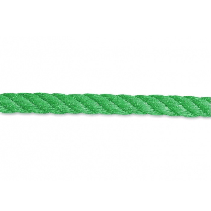 Corde polypropylène ø10mm - vert - bobine de 7.50m
