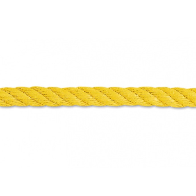 Corde polypropylène ø8mm - jaune - bobine de 15m