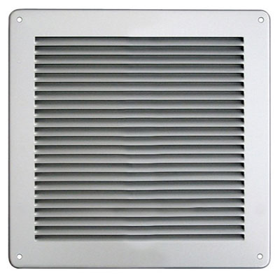 FIRST - Grille VMC carré + moustiquaire inox - chromé - l. 228 x H. 228mm