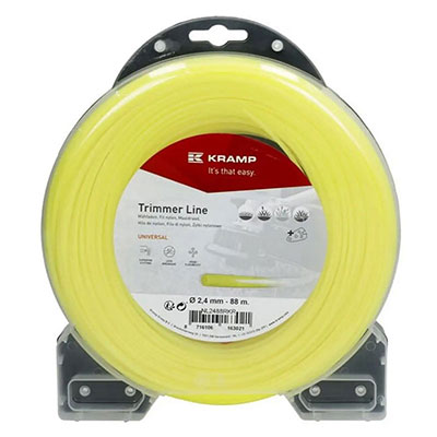 Fil nylon rond - jaune - ø2.4mm x L. 88m